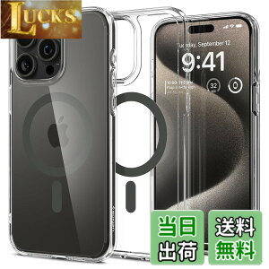 �y���������zSpigen �y�n��18�N�̋Z�p�́z iPhone 15 Pro Max �P�[�X �N���A MagSafe�Ή� �ČRMIL�K�i �E���g���E�n�C�u���b�h�E�}�O�t�B�b�g ACS06577 (�O���t�@�C�g)