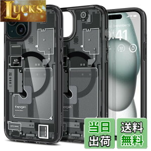 �y���������zSpigen �y�n��18�N�̋Z�p�́z iPhone 15 Plus �P�[�X �N���A MagSafe�Ή� �ČRMIL�K�i �E���g���E�n�C�u���b�h�E�}�O�t�B�b�g ACS06664 (�[���E����)