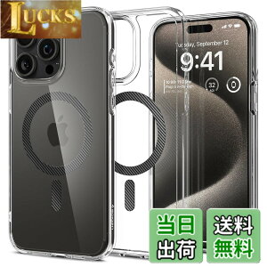 �y���������zSpigen �y�n��18�N�̋Z�p�́z iPhone 15 Pro Max �P�[�X �N���A MagSafe�Ή� �ČRMIL�K�i �E���g���E�n�C�u���b�h�E�}�O�t�B�b�g ACS06578 (�J�[�{���E�t�@�C�o�[)