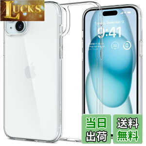 �y���������zSpigen �y�n��18�N�̋Z�p�́z iPhone 15 Plus �P�[�X �N���A ���ϖh�~ �ϏՌ� ���^ �G�A�[�X�L���E�n�C�u���b�h ACS06645 (�N���X�^���E�N���A)