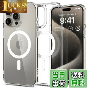 �y���������zSpigen �y�n��18�N�̋Z�p�́z iPhone 15 Pro Max �P�[�X �N���A MagSafe�Ή� �ČRMIL�K�i �E���g���E�n�C�u���b�h�E�}�O�t�B�b�g ACS06576 (�z���C�g)