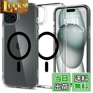 �y���������zSpigen �y�n��18�N�̋Z�p�́z iPhone 15 Plus �P�[�X �N���A MagSafe�Ή� �ČRMIL�K�i �E���g���E�n�C�u���b�h�E�}�O�t�B�b�g ACS06661 (�u���b�N)
