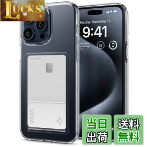 �y���������zSpigen �y�n��18�N�̋Z�p�́z iPhone 15 Pro Max �P�[�X �J�[�h���[ �N���A �ČRMIL�K�i ���^ �N���X�^���E�X���b�g ACS06587 (�N���X�^���E�N���A)