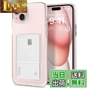 �y���������zSpigen �y�n��18�N�̋Z�p�́z iPhone 15 Plus �P�[�X �J�[�h���[ �N���A �ČRMIL�K�i ���^ �N���X�^���E�X���b�g ACS06667 (�N���X�^���E�N���A)