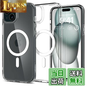 �y���������zSpigen �y�n��18�N�̋Z�p�́z iPhone 15 Plus �P�[�X �N���A MagSafe�Ή� �ČRMIL�K�i �E���g���E�n�C�u���b�h�E�}�O�t�B�b�g ACS06660 (�z���C�g)