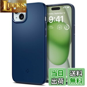 �y���������zSpigen �y�n��18�N�̋Z�p�́z iPhone 15 Plus �P�[�X �}�b�g ���^ �y�� �ČRMIL�K�i �w��h�~ ���C�����X�[�d �V���E�t�B�b�g ACS06640 (�l�C�r�[�E�u���[)