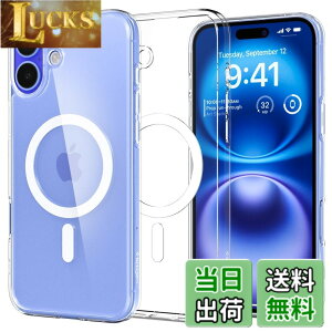 �y���������zSpigen �y�d��33g�̒��y�ʁziPhone 16 Plus �P�[�X �N���A MagSafe�Ή� �ϏՌ� ���^ �y�� �X�g���b�v�z�[�� ���ϖh�~ �ČRMIL�K�i ���� �G�A�X�L���E�n�C�u���b�h�E�}�O�t�B�b�g ACS08063 (