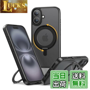 �y���������zNIMASO iPhone 16 Plus �p �P�[�X �c�����Ή� 360°��]�X�^���h�P�[�X MagSafe�Ή� �g�уX�}�z�P�[�X �����O�}�O�l�b�g���� �J�o�[ ��Phone 16 Plus �Ή� ���C�����X�[�d�Ή� �}�b�g�� �h�w