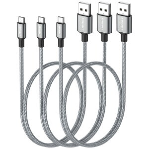 yzSUNGUY Micro USBP[u 0.5M y3{gz }CNusbP[u AhCh Micro-B QC3.0/2.0 2.4A}[d USB2.0f[^] ϋviC Galaxy S7/S6/S4AMotorola Moto G4/G5S/E4ALG V10/G4/Stylo 3 Pl