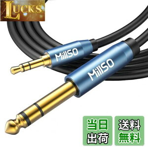 yzMillSO 6.35mm 3.5mm ϊP[u IX-IX I[fBIϊP[u 3.5mm~jvO to 6.35mmWvO 24bL XeIP[u 2.4m u[