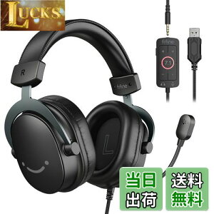 yzFIFINE Q[~OwbhZbg 7.1TEhTEh L 3.5mm/USBڑ 50mmhCo[ ESw}CNt PC/X}z/Nintendo Switch/PS4/PS5ɑΉ ʒ߉\ ^ Q[ 