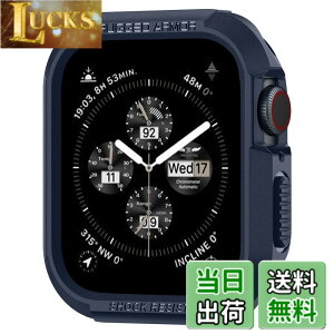 �y���������zSpigen Apple Watch �P�[�X 45mm | 44mm �y Series 7 / Series SE/Series 6 / Series 5 / Series 4 �Ή� �z ���� �Ռ� �z�� �^�t�l�X�f�U�C�� �ی�J�o�[ ���M�b�h�E�A�[�}�[ ACS02224 (�l�C�r�[�E�u���[)