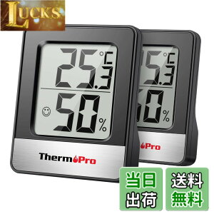 �y���������zThermoPro�T�[���v�� ���x�v �����x�v ���x���x�v ���� �����v �f�W�^�� ���� �R���p�N�g ��}�[�N �Ǌ|�� ���X�^���h �}�O�l�b�g TP49 �u���b�N 2�p�b�N