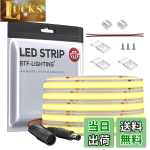 �y���������zBTF-LIGHTING COB FCOB LED�e�[�v���C�g �����x �t���L�V�u�� 5M 528LEDs/m 2640LEDs/5m �����F 4000K ��10mm �X�g���b�v���C�g DC24V 14W/m �����\ �ό`�\ �ؒf�\ �Q�� �L�b�`���z�[�� ������