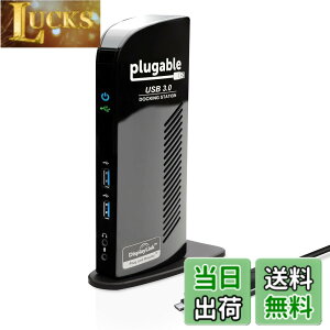 �y���������zPlugable USB3.0 / USB-C �p�h�b�L���O�X�e�[�V���� �c�u�� Windows ����� Mac �p - �f���A�����j�^�[ HDMI DVI VGA �|�[�g �M�K�r�b�g �C�[�T�l�b�g USB3.0 �|�[�gx2 USB 2.0 �|�[�gx4 �������o��