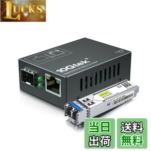 �y���������z10Gtek �M�K�r�b�g �����f�B�A�R���o�[�^�[ �������T�C�Y, �V���O�����[�h �f���A��LC�t�@�C�o�[ 1.25Gb/s 1000Base-LX SFP �t�� �Z�b�g�i1310nm 20km�j