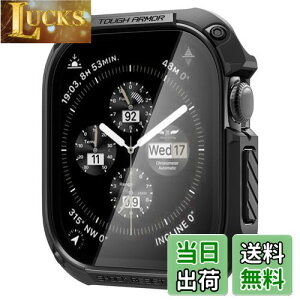 �y���������zSpigen Apple Watch 11 Apple Watch 10 �P�[�X 46mm �K���X ��̌^ �ČRMIL�K�i�擾 ��ʕی� �ϏՌ� ���� �Ռ��z�� ���菝 �h�~ �ی�J�o�[ �^�t�E�A�[�}�[ ACS08603 (�u���b�N)