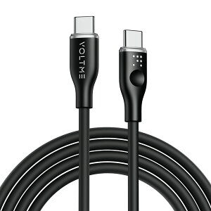 yz^Cvc P[u VOLTME ϋv 60W }[d PD P[u VRfލ̗p ܂Ȃ[Ԃ MacBookAiPad Pro/AirAGalaxyASonyAPixelType-c@Ή USB-C & USB-Ci1.8m ubNj