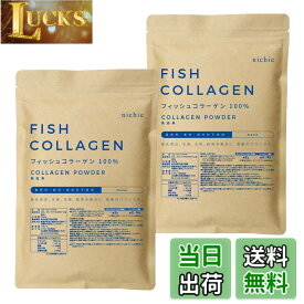 【送料無料】nichie 低分子 フィッシュ コラーゲン 100%　パウダー 1kg （500g×2袋）