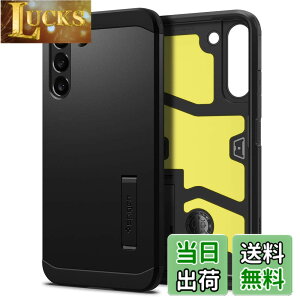 �y���������zSpigen Galaxy S22 �P�[�X [ SC-51C | SCG13 ] 3�w�\�� �X�^���h�t�� �ČRMIL�K�i�擾 �J�����ی� ���h�~ �Ռ��z�� ���C�����X�[�d�Ή� �^�t�E�A�[�}�[ ACS03991 (�u���b�N)