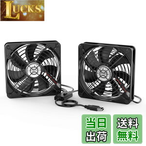 �y���������zELUTENG USB ��p�t�@�� 120mm 2�A 3�i�K���ʒ��� USB��@ �É� 2��1�g ���͑��� ��� �~�j�t�@�� ���^ 5V �u���b�N �����ԘA���ғ� ���^ 12cm ����/���[�^�[/PS4/PS3/PC�Ȃǂ̗�p Dual USB Fa