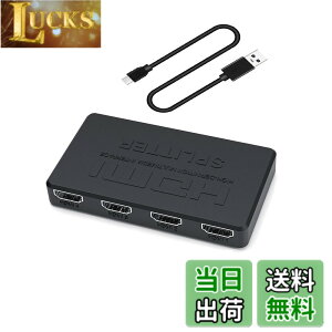 �y���������zHDMI���z�� 1����4�o�� �����o�� HDMI �X�v���b�^�[ �n�u 4��� ���� �I�[�f�B�I���� �����ؑ� 4K 3D 1080p �����o�� �~���[���[�h �ڑ��ȒP PS5|Xbox|fire tv stick|HDTV|DVD|PC�ȂǕ��L���Ή� US