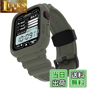 �y���������z[elkson] �A�b�v���E�H�b�` �o���h 45mm 44mm �o���p�[�P�[�X�t�� ���ȃ����Y�o���h Apple Watch SE2 iWatch Series 9 8 7 6 5 4�p, Quattro Pro Series �X�|�[�c�~���^���[�ی�P�[�X �v���e�N�^�[ 