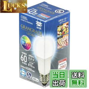 �y���������z�I�[���d�@ LED�d�� E26 60�`���� �����F LDA8D-G AG6/RA93 06-3863 OHM