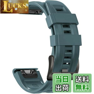 �y���������z[YOCAHU] QuickFit 22 mm �o���h �����p for GARMIN(�K�[�~��) Fenix 7 Pro Solar/Approach S70 47mm/Forerunner 965 �Ή� �X�g���b�v �V���R�� �x���g �_�炩�� �h���� �K�[�~�� �p �����o���h (Lake Blue)