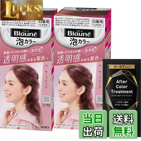 【送料無料】【限定】ブローネ 泡カラー 1P モーブピンク 白髪染め [医薬部外品] x2個+トリートメントサンプル付き 色：1P モーブピンク