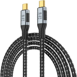 �y���������zUSB4 �P�[�u�� 40Gbps�f�[�^�]�� 240W 48V/5A���}���[�d 8K@60Hz�f���o�� PD3.1 MacBook/MacBook Pro/iPad Pro/Xperia/Galaxy/Pixel��Type-C ���@��Ή� (1.2M)