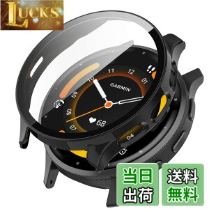 �y���������zKANOYO �Ή�GARMIN Venu 3 �P�[�X �����^ PC+�����K���X ��̌^ �����ȒP �ϏՌ� �S�ʕی� �K�[�~�� Venu 3 �J�o�[ ���h�~ �����ߗ� �w��h�~ venu 3 �p �J�o�[�i�u���b�N�j �F�F�u���b�N