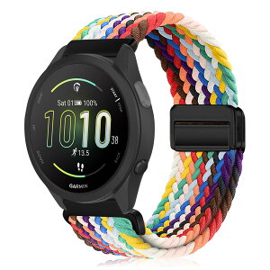 �y���������z[KeeFos] 20mm �o���h Garmin(�K�[�~��) Forerunner 570 42mm/165/245/645/Approach S50/S44/Vivoactive 6/Vivoactive 5/Venu Sq 2/Venu 2 Plus �Ή� �����o���h �i�C�����f�� ���C�o�b�N�� �}�O�l�b�g���o�b�N�� ��