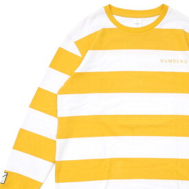 【数量限定特別価格】 ナンバーズ Numbers x ロンハーマン RHC Ron Herman STRIPED LS TEE 長袖Tシャツ YELLOW イエロー 黄色 メンズ 【新品】 202001028058 TOPS