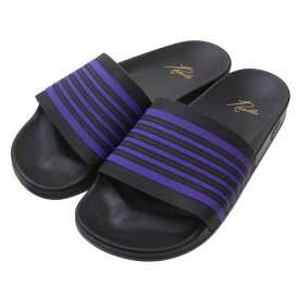 正規品・本物保証 新品 ニードルズ NEEDLES Shower Sandals Track Line サンダル BLACKxPURPLE ブラック 黒 メンズ レディース フットウェア