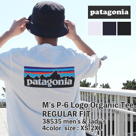 正規品・本物保証 新品 パタゴニア Patagonia M's P-6 Logo Organic T-Shirt P-6ロゴ オーガニック Tシャツ 38535 メンズ レディース 半袖Tシャツ