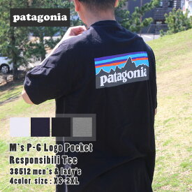 正規品・本物保証 新品 パタゴニア Patagonia M's P-6 Logo Pocket Responsibili T-Shirt P-6ロゴ ポケット レスポンシビリ Tシャツ 38512 メンズ レディース 半袖Tシャツ