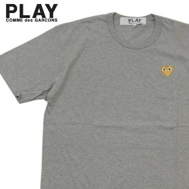 正規品・本物保証 新品 プレイ コムデギャルソン PLAY COMME des GARCONS MENS GOLD HEART ONE POINT TEE Tシャツ GRAYxGOLD メンズ 半袖Tシャツ