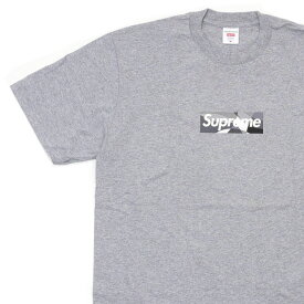 正規品・本物保証 新品 シュプリーム SUPREME x エミリオ・プッチ Emilio Pucci Box Logo Tee ボックスロゴ Tシャツ GRAYxBLACK メンズ 半袖Tシャツ