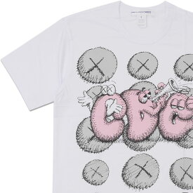 正規品・本物保証 新品 コムデギャルソン シャツ COMME des GARCONS SHIRT x カウズ KAWS CDG T-Shirt 1 Tシャツ WHITE ホワイト 白 メンズ 半袖Tシャツ