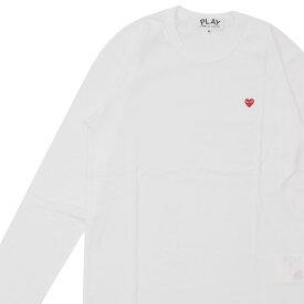 正規品・本物保証 新品 プレイ コムデギャルソン PLAY COMME des GARCONS SMALL RED HEART L/S TEE 長袖Tシャツ WHITE ホワイト メンズ TOPS