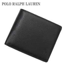 正規品・本物保証 新品 ポロ ラルフローレン POLO RALPH LAUREN WALLET ウォレット 財布 札入れ 二つ折り 小銭入れ BLACK ブラック 黒 メンズ レディース グッズ