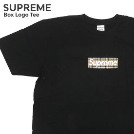 正規品・本物保証 新古品/未使用 シュプリーム SUPREME x バーバリー BURBERRY Box Logo Tee ボックスロゴ Tシャツ BLACK ブラック 黒 メンズ 半袖Tシャツ