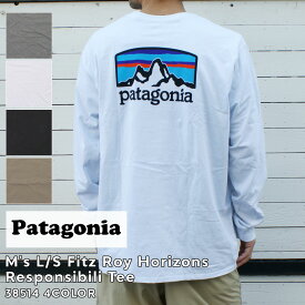 正規品・本物保証 新品 パタゴニア Patagonia M's L/S Fitz Roy Horizons Responsibili Tee フィッツロイ ホライゾンズ レスポンシビリ 長袖Tシャツ 38514 メンズ レディース アウトドア キャンプ TOPS