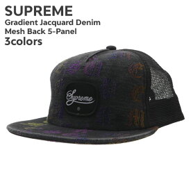 正規品・本物保証 新品 シュプリーム SUPREME Gradient Jacquard Denim Mesh Back 5-Panel キャップ メンズ レディース ヘッドウェア