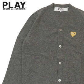 正規品・本物保証 新品 プレイ コムデギャルソン PLAY COMME des GARCONS MENS GOLD HEART WOOL CARDIGAN カーディガン GRAY グレー 灰色 メンズ TOPS