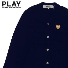 正規品・本物保証 新品 プレイ コムデギャルソン PLAY COMME des GARCONS MENS GOLD HEART WOOL CARDIGAN カーディガン NAVY ネイビー 紺 メンズ TOPS