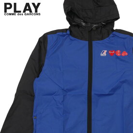 正規品・本物保証 新品 プレイ コムデギャルソン PLAY COMME des GARCONS x ケーウェイ K-WAY PACKABLE FULL ZIP JACKET ジャケット BLACKxBLUE メンズ OUTER