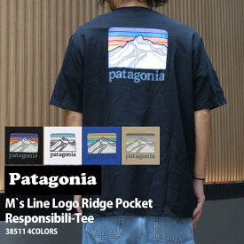 正規品・本物保証 新品 パタゴニア Patagonia M's Line Logo Ridge Pocket Responsibili Tee ライン ロゴ リッジ ポケット レスポンシビリティー Tシャツ 38511 メンズ レディース アウトドア キャンプ サーフ 海 山 新作 半袖Tシャツ