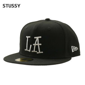 正規品・本物保証 新品 ステューシー STUSSY LA NEW ERA CAP ニューエラ キャップ BLACK ブラック メンズ ヘッドウェア
